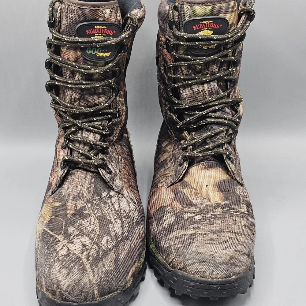 Herman Survivors Hollow Point Camo 600 Gram Thinsulate Waterproof Boots Size 11